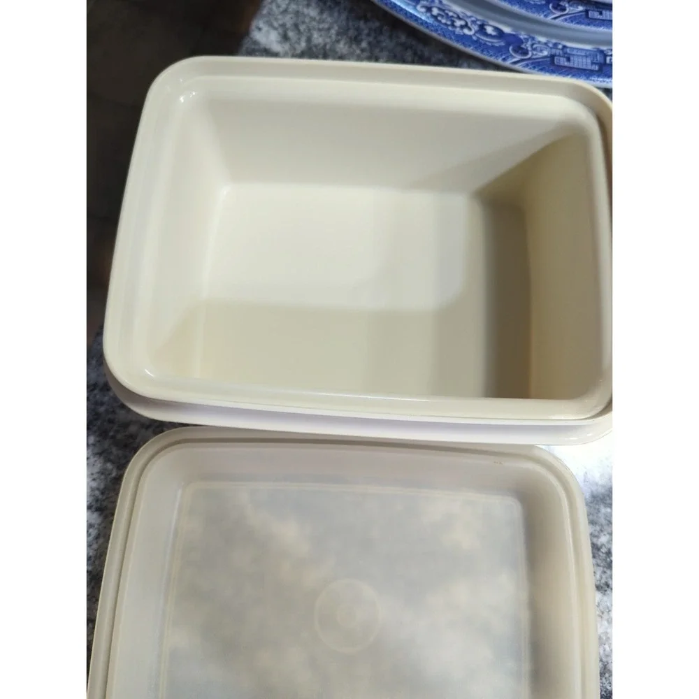 Vintage Almond Tupperware Ice Cream Keeper With Lid Great For Homemade Ice Cream